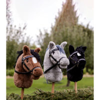 WALDHAUSEN - Hobby Horse avec bride amovible et manche bois Blacky, Toffy et Milky