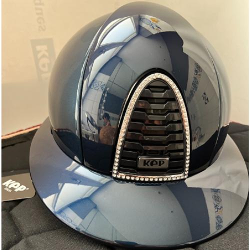 KEP ITALIA - Casque équitation Cromo 2.0 Shine BOLOGNA Blue EDITION LIMITEE