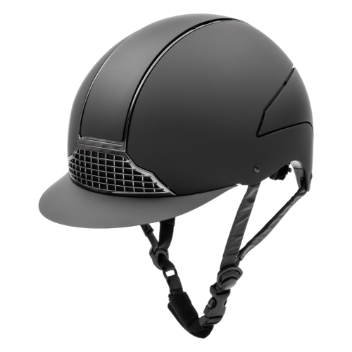 SWING - Casque d'Equitation mat grille CHROME H24